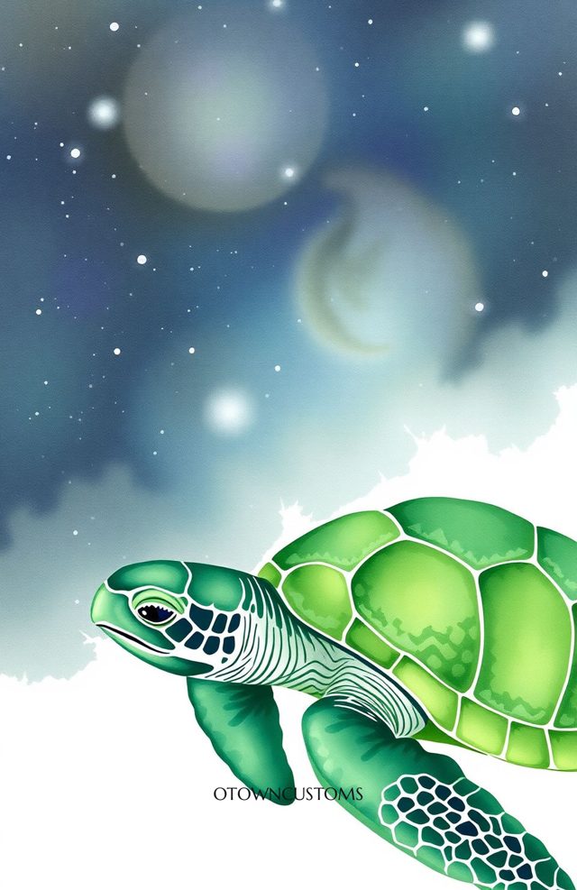 Digital Painting Turtle Galaxy