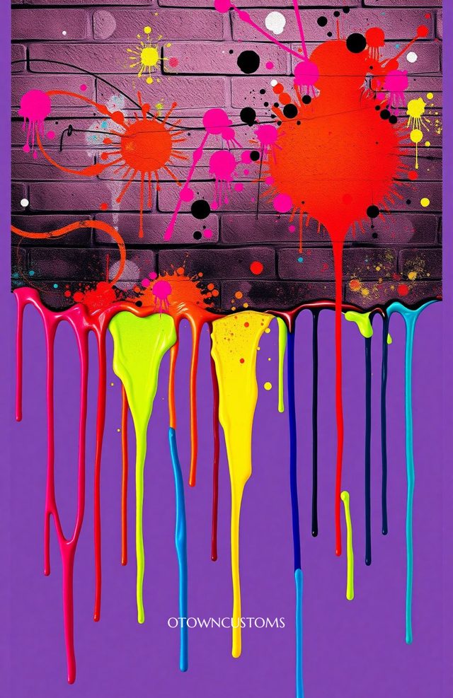 Graffiti Paint Drips Neon