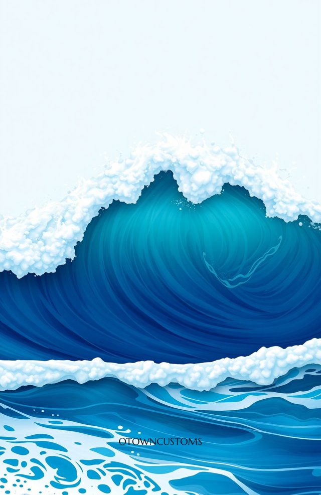 Stylized Ocean Wave Crest