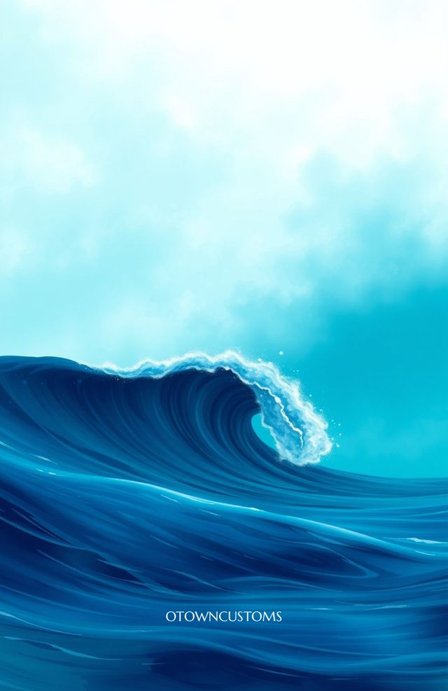 Ocean Wave Crest Digital Painting