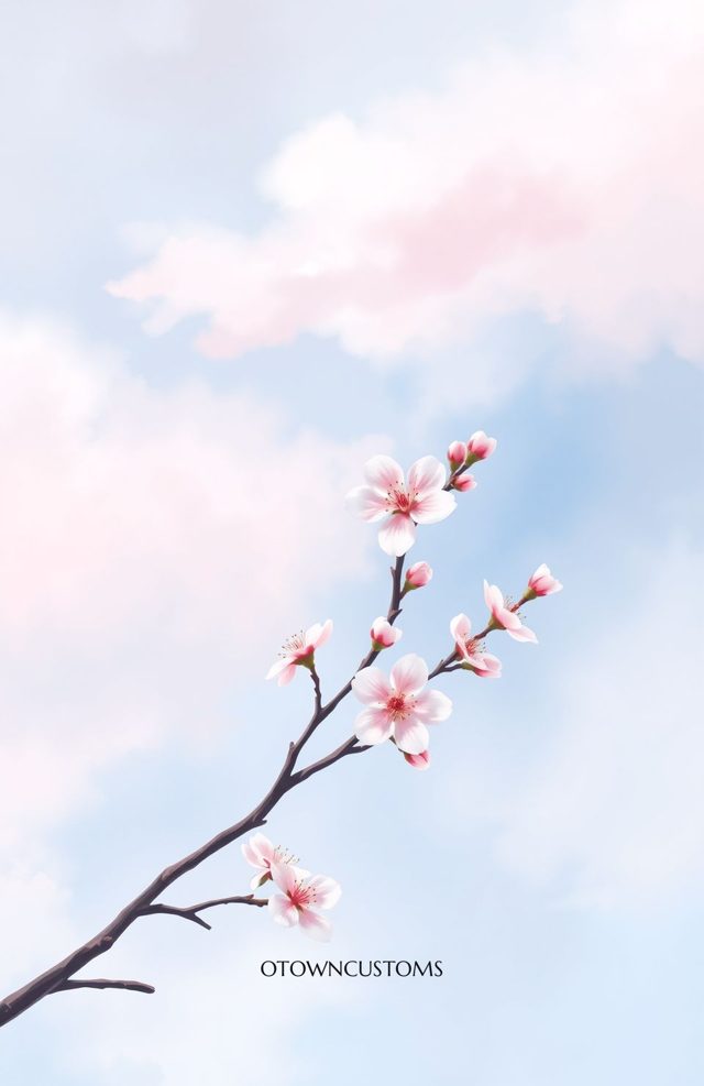 Blooming Cherry Blossom Watercolor