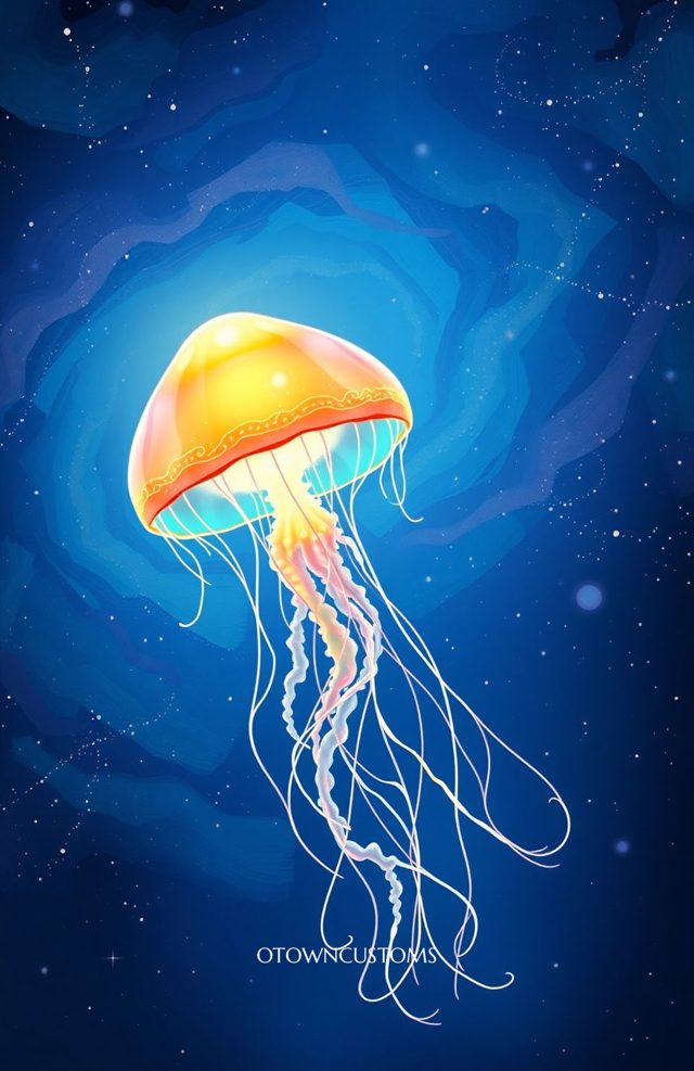 Glowing Cosmic Jellyfish Nebula
