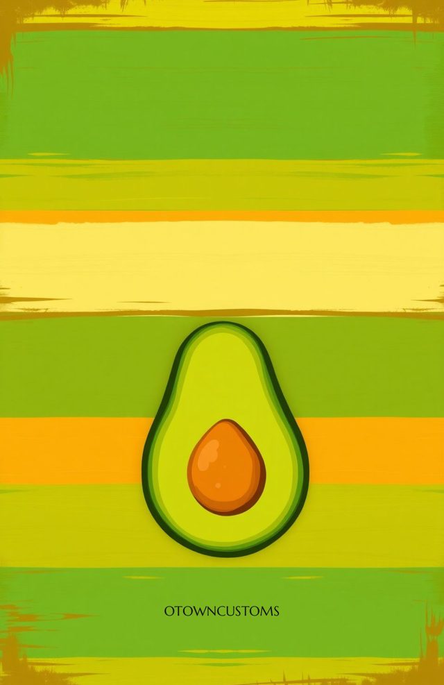 Retro Avocado Abstract Pattern
