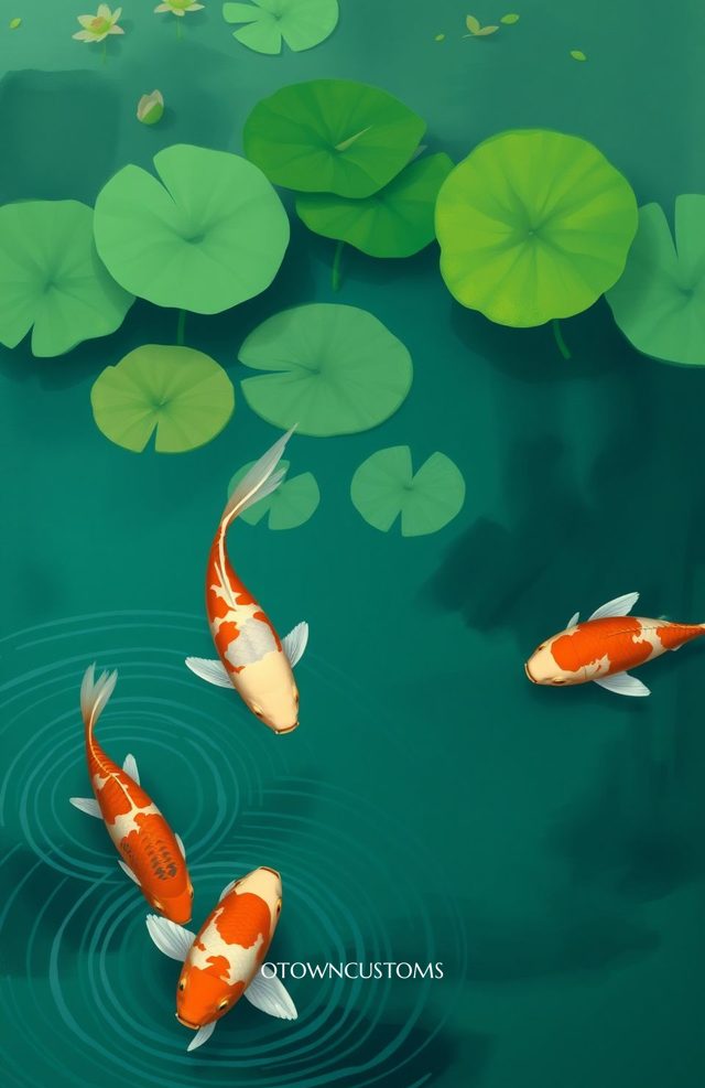 Serene Koi Pond Landscape