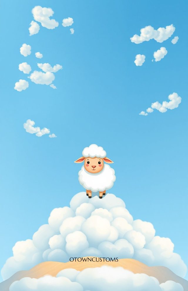 Cartoonish Fluffy Sheep Cloud