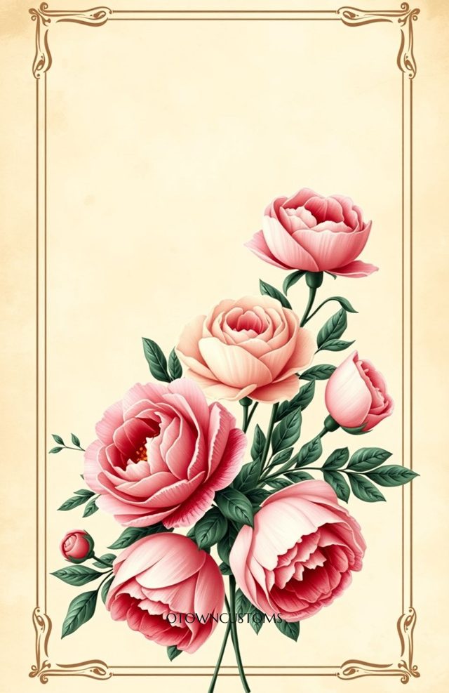 Vintage Floral Botanical Print Frame