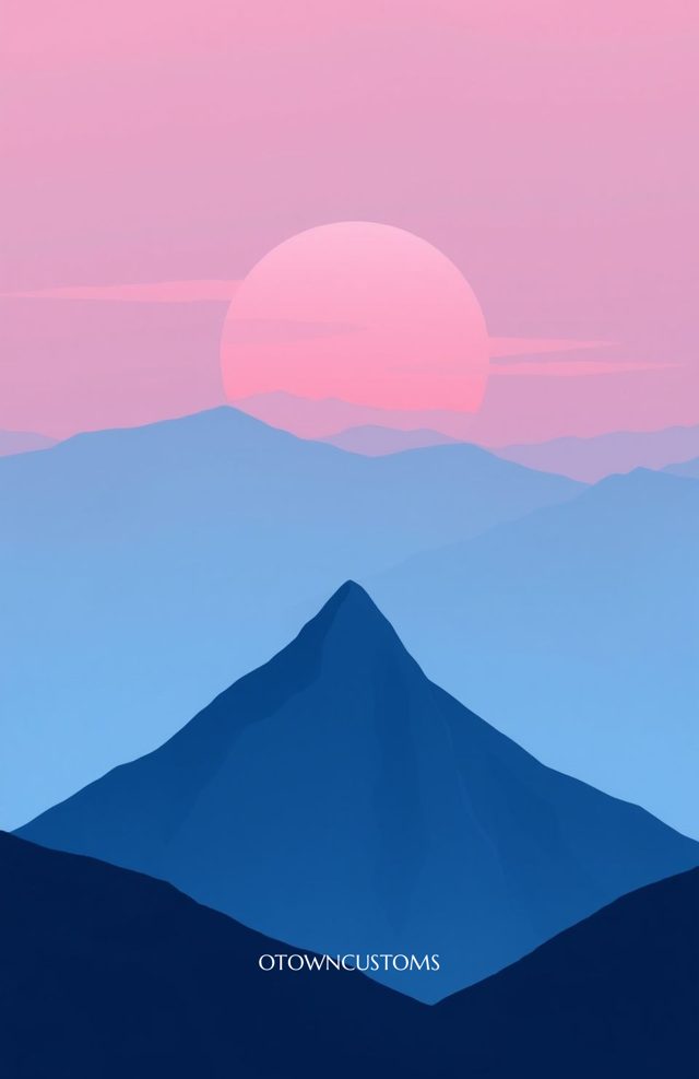 Minimalist Mountain Landscape