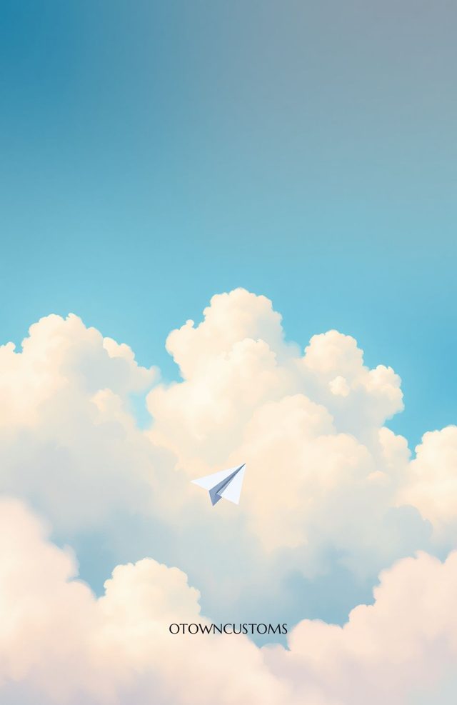 Minimalist Sky Paper Plane Cloud
