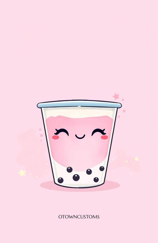Cute Kawaii Boba Drink