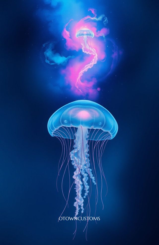 Glowing Jellyfish Abstract Art