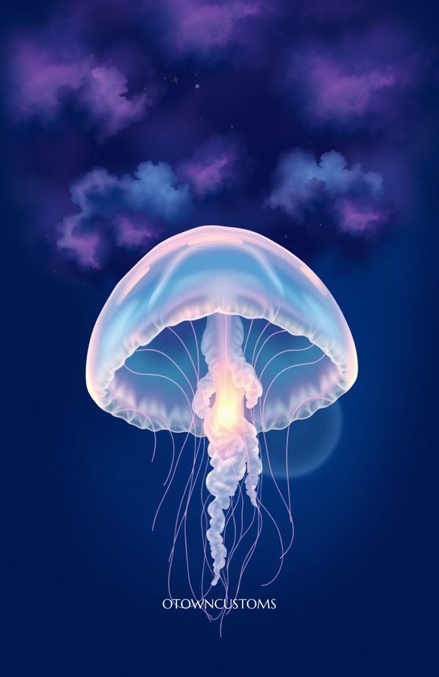 Glowing Cosmic Jellyfish