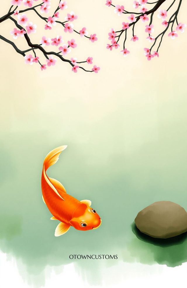 Watercolor Koi Pond Reflections