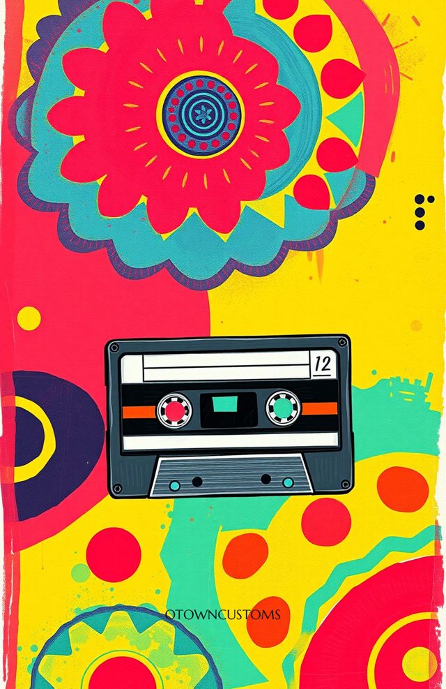 Psychedelic Retro Cassette Tape