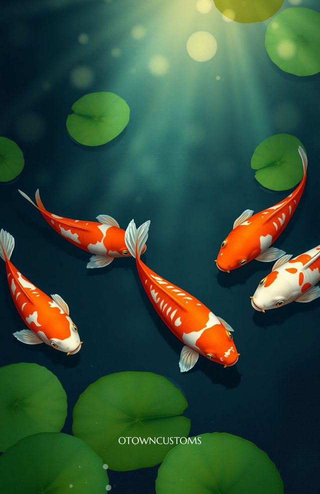 Serene Koi Pond Tranquil Journey
