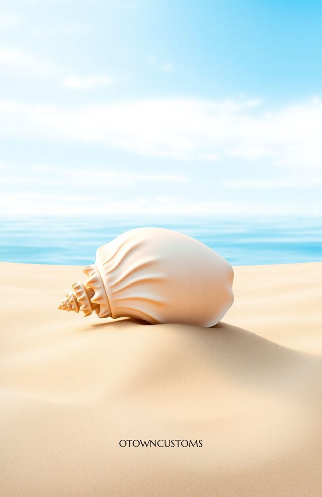 Vintage Seashell Beach Realistic