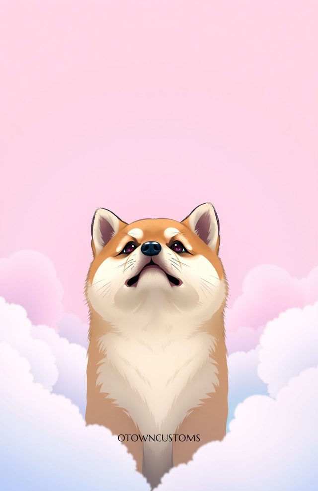 Anime Cute Shiba Inu Cloud Gaze