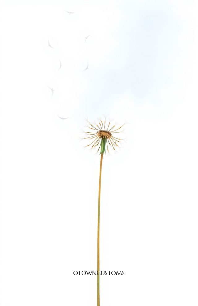 Minimalist Dandelion Seed Flight