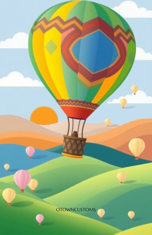 Vector Illustration Hot Air Balloons