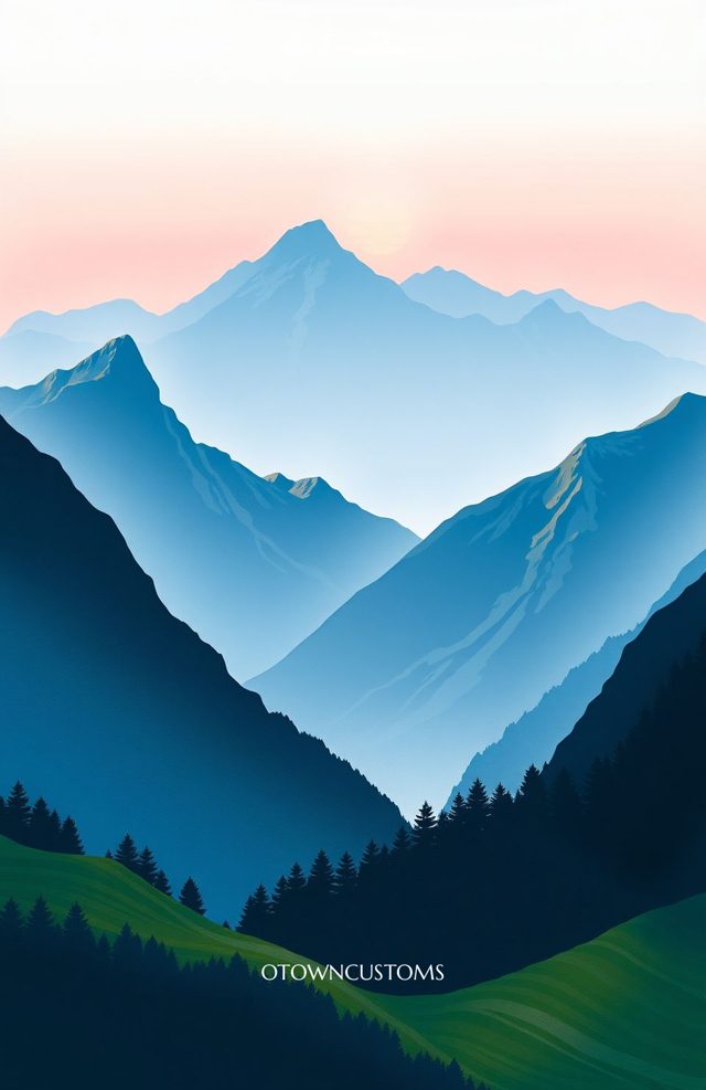 Mountain Peaks Morning Minimalist Nature