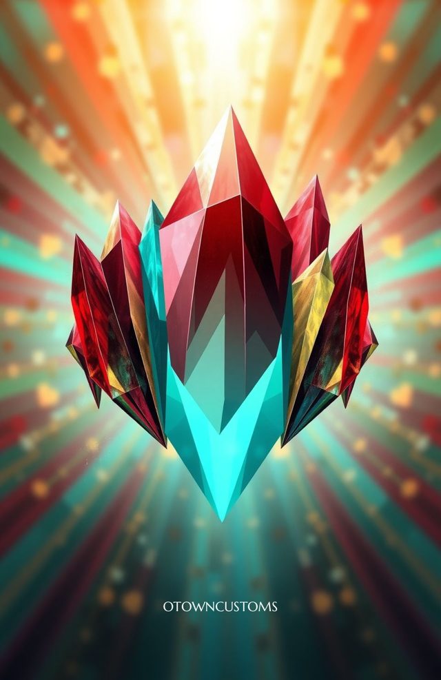 Abstract Geometric Prism Burst