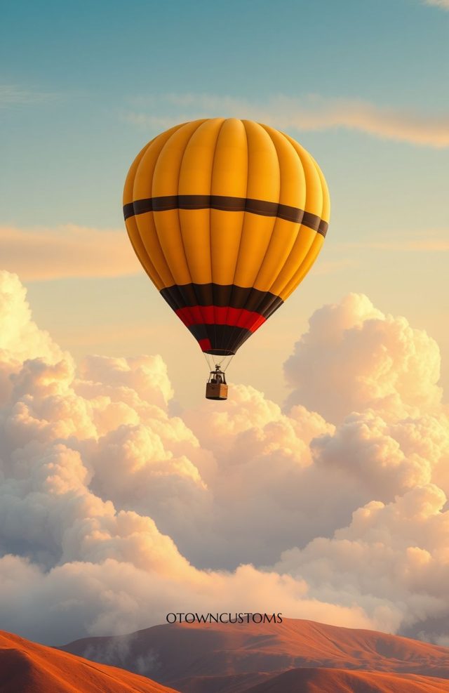 Hot Air Balloon Whimsical Sky