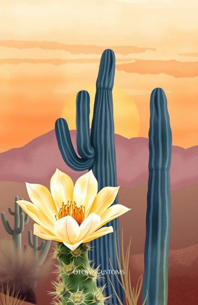 Desert Flora Sunset Bloom