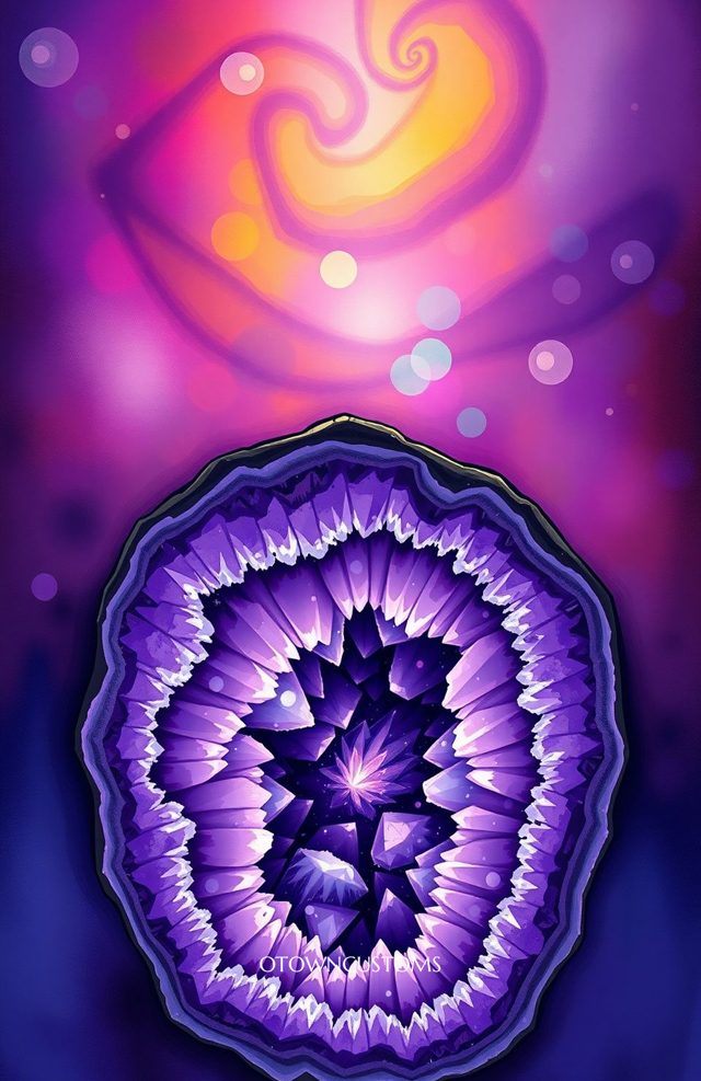 Colorful Amethyst Geode Slice