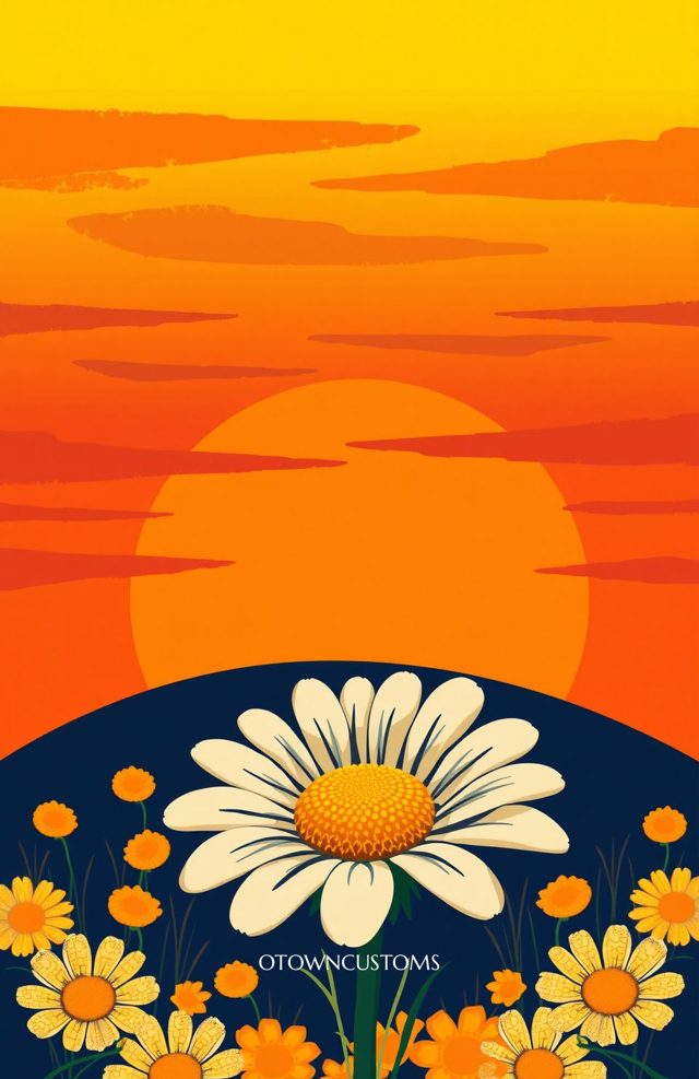 Vibrant Floral Sunset