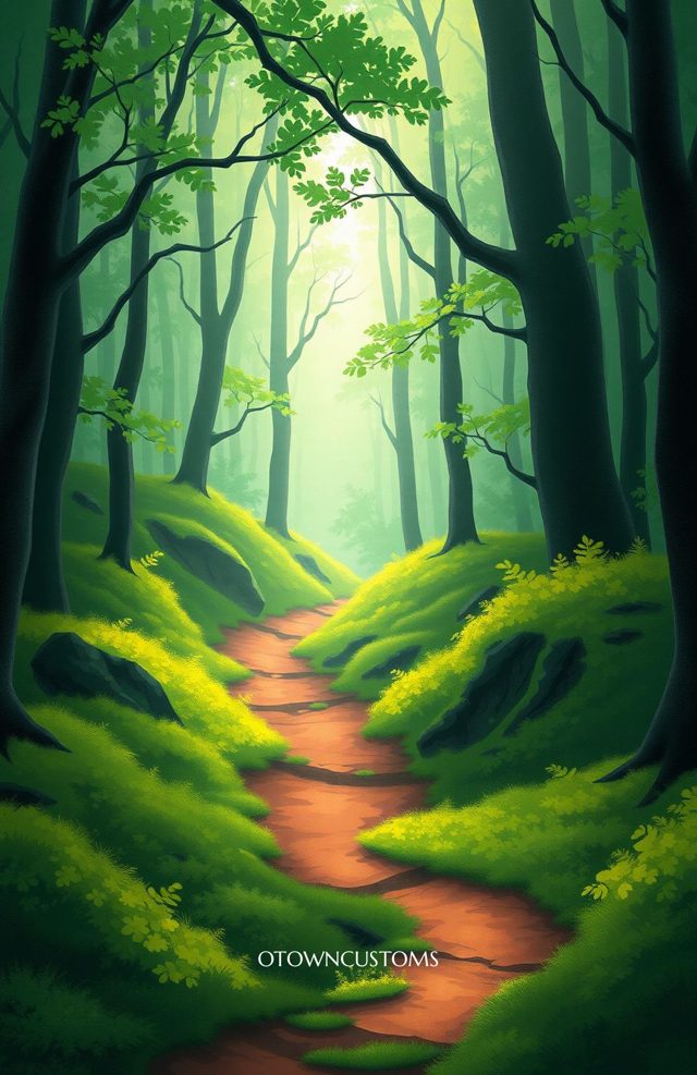 Lush Forest Path Mossy Glow
