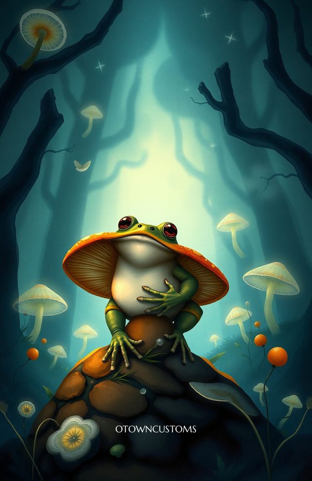Enchanted Toad Forest Guardian Whimsical