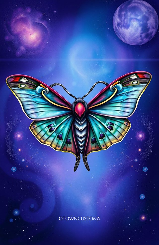 Mystic Luna Moth Psychedelic