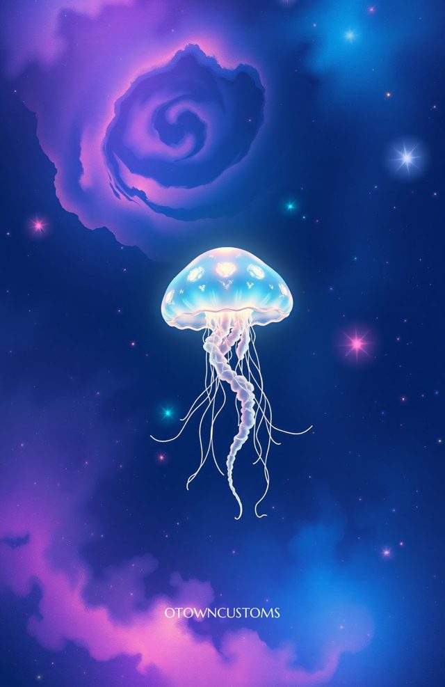 Space Jellyfish Nebula Ethereal Ocean
