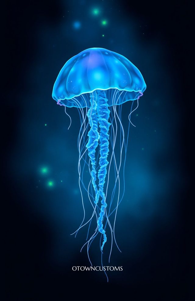 Glowing Jellyfish Ocean Depths Dance