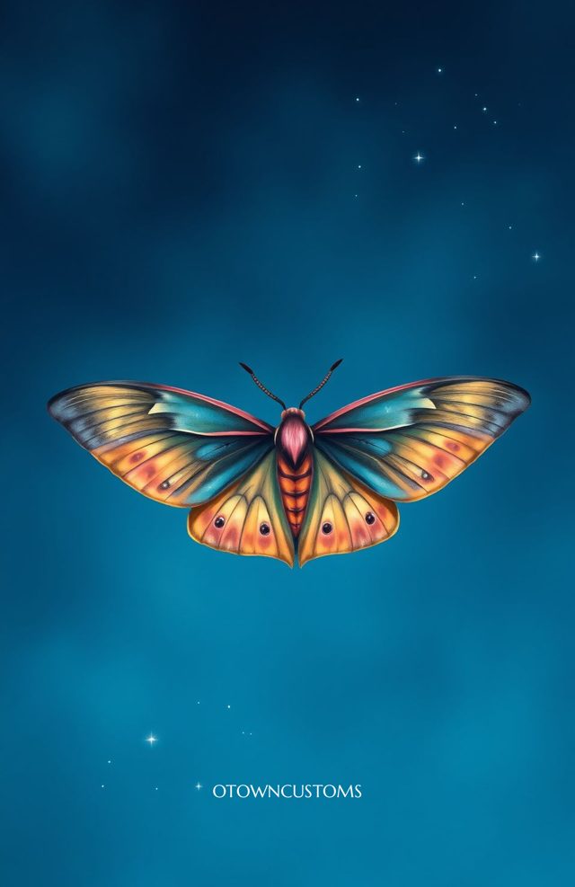 Vibrant Watercolor Butterfly Midnight Bloom