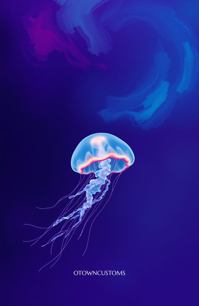 Glowing Jellyfish Art Cosmic Nebula