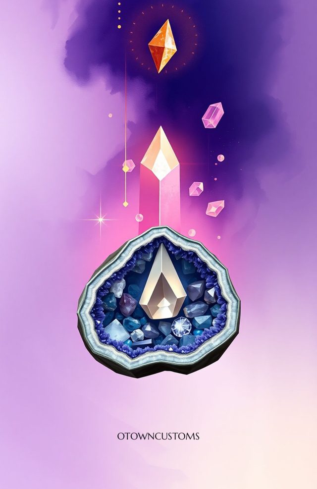 Geometric Crystal Abstract Mystic Geode