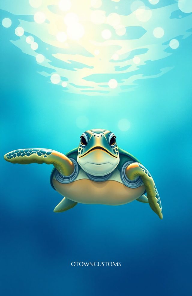 Cartoon Oceanic Turtle Dream