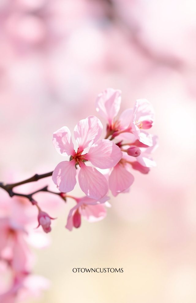 Floral Cherry Blossom Branch Phone Case Soft Pink Flowers For iPhone Samsung