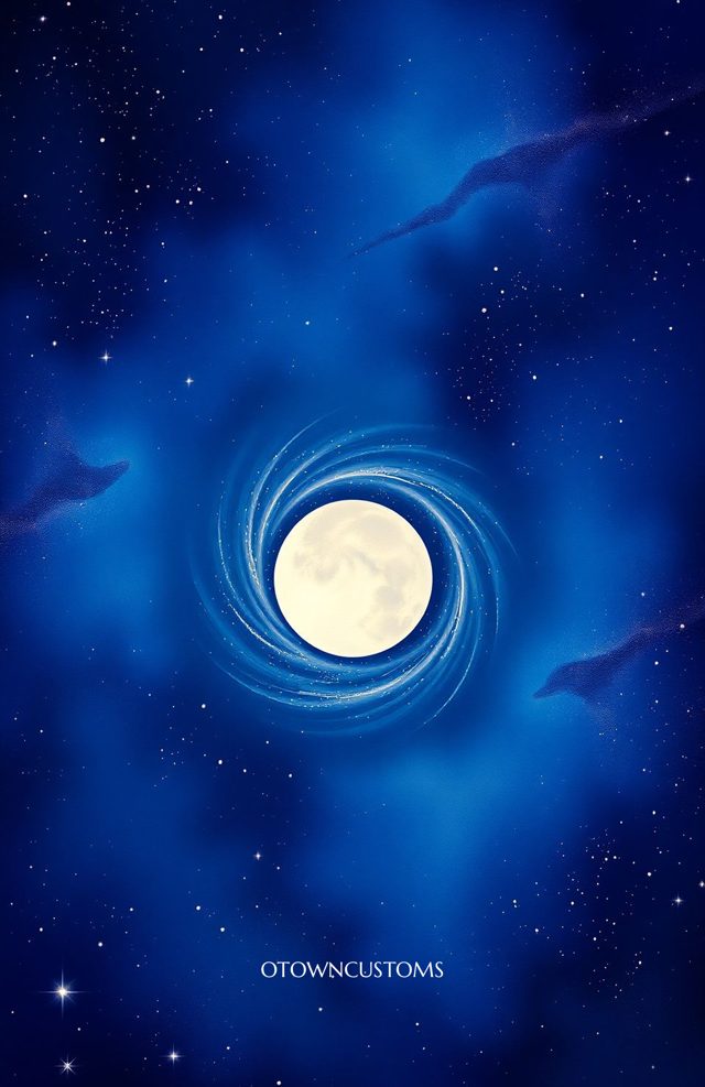 Surreal Space Art Crescent Moon Galaxy