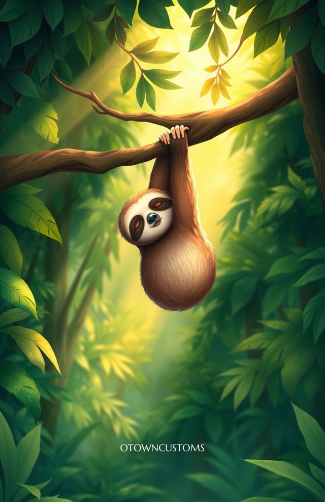 Whimsical Sloth Tropical Cartoon Phone Case Surreal For iPhone Samsung