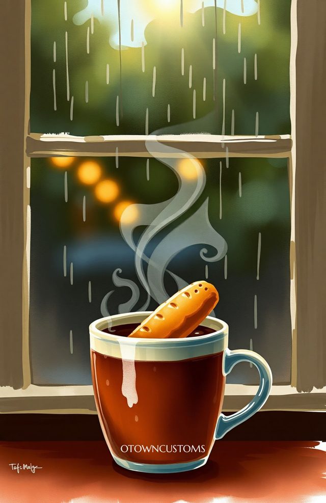 Cozy Coffee Shop Rainy Day
