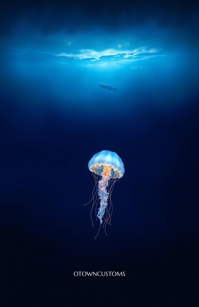 Cosmic Jellyfish Underwater Scene