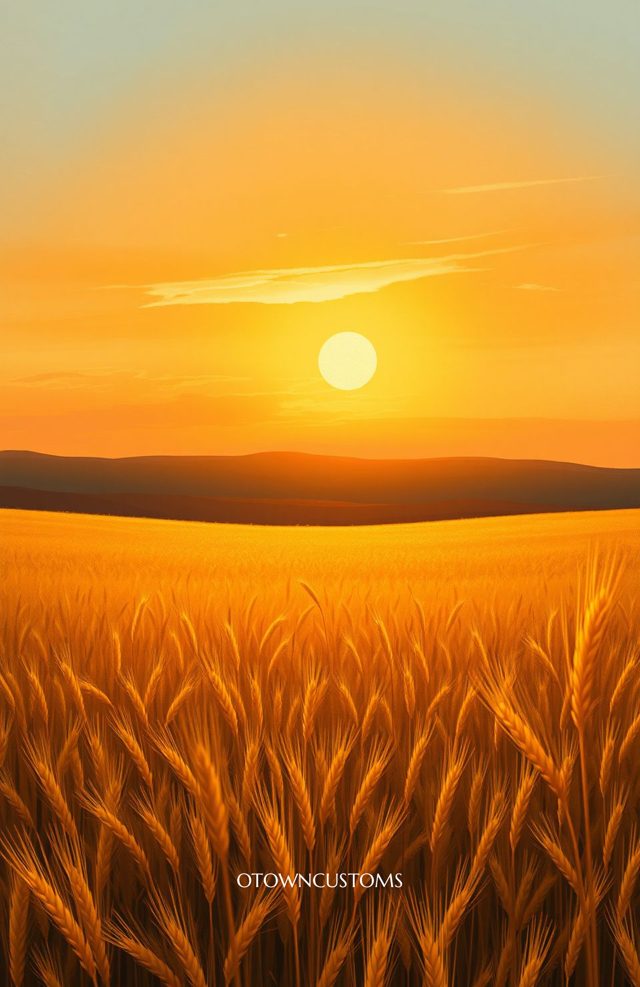 Golden Hour Wheat Field