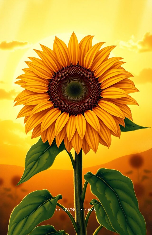 Vibrant Sunflowers Gold Hour