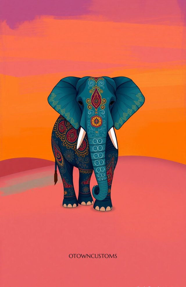 Ornate Bohemian Elephant Paisley