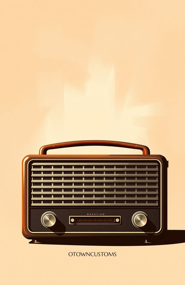 Vintage Radio Static Wave Illustration