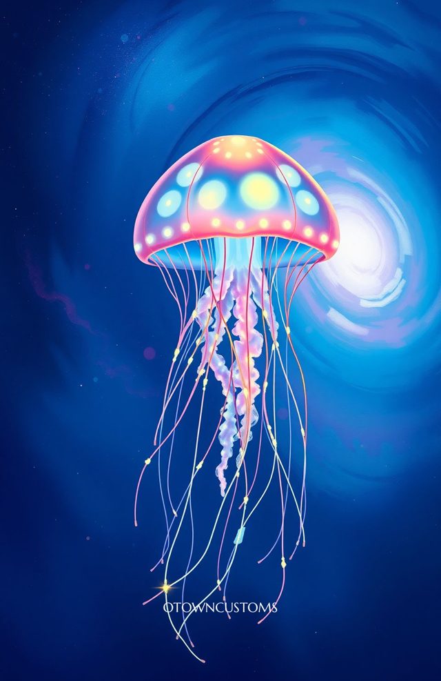 Vibrant Digital Art Cosmic Jelly