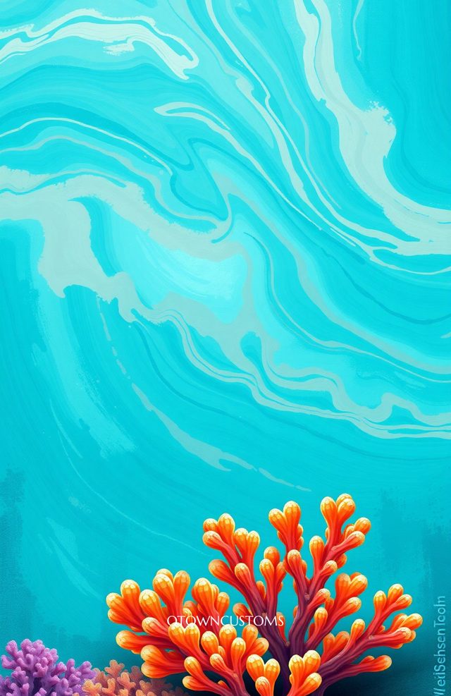Vibrant Coral Watercolor