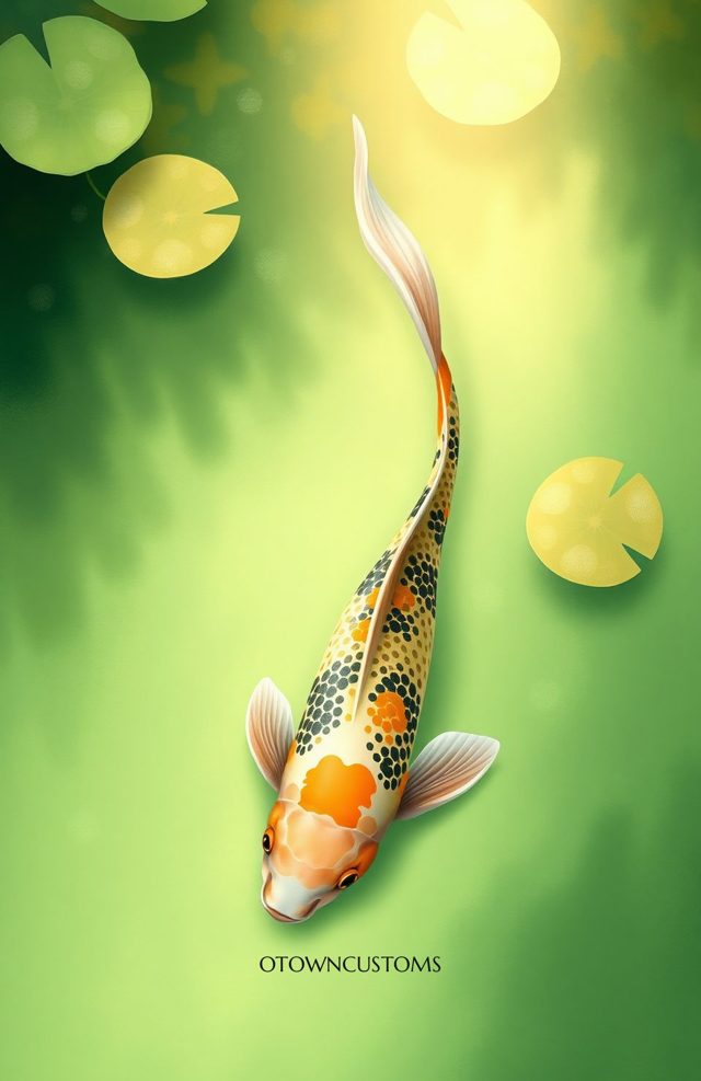 Dreamy Koi Pond Digital Painting