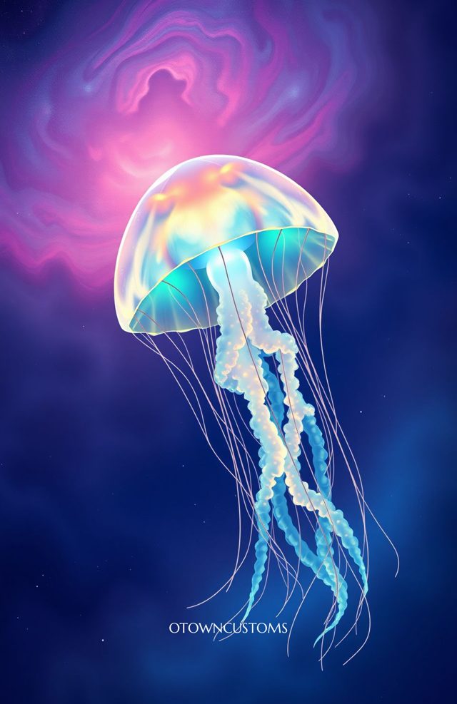Ethereal Cosmic Jellyfish Swirl